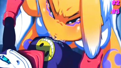 Renamon and Impmon have a heated battle, with the Purple Mantis as their witness