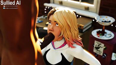 Sexy Gwen and Her Indian Guy Friends Get Seduced by a Giant Spider in Fortnite!