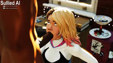 Sexy Gwen and Her Indian Guy Friends Get Seduced by a Giant Spider in Fortnite!