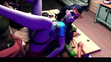 Widowmaker and Sombra join Doomfist in a heated three-way as they engage in stealthy sexual acts