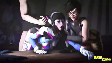 Tracer, DVa, and a Milk-Cocktail Threesome - The M1llcake Adventure