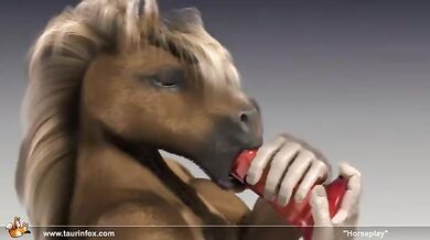Watch as two sexy horses playfully fuck each other in the barn!