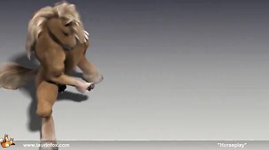 Watch as two sexy horses playfully fuck each other in the barn!