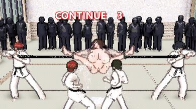 One on One Karate Challenge Game: Defeating and Coin Renewal Picture Show