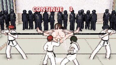 One on One Karate Challenge Game: Defeating and Coin Renewal Picture Show