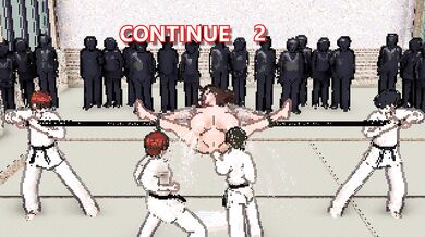 One on One Karate Challenge Game: Defeating and Coin Renewal Picture Show