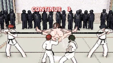 One on One Karate Challenge Game: Defeating and Coin Renewal Picture Show