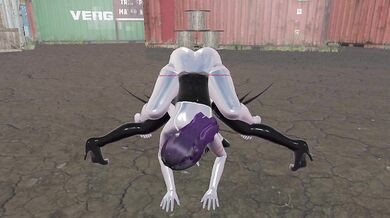 The passionate heroine bends over and shows off her voluptuous butt!