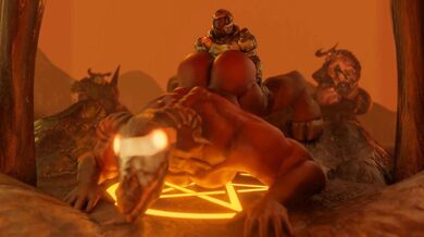 The Mighty Doom Slayer and a Sexy Demoness Engage in an Epic Battle of Lust!