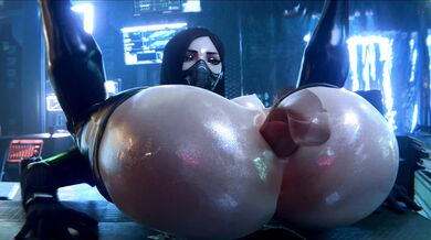 Hentai Megaera in her Viper outfit, wearing 4K quality lingerie