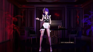 Rebel Nude Dance in the Maid Room, Raiden Ei!