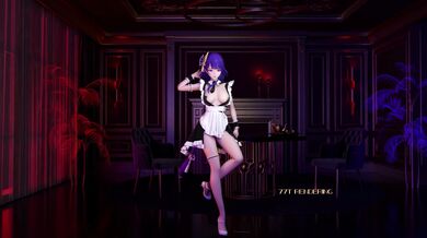 Rebel Nude Dance in the Maid Room, Raiden Ei!