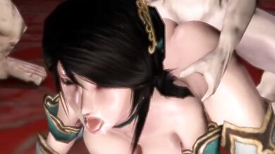 Splish-splash, let the water works begin! Shin Sangoku Musou Bottom Paradise Hentai Porn Video