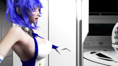 The first scene of Hentai 2 takes place in an alien world, where a horny blue creature with four arms and a tail ravages a helpless human female