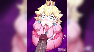 Stickyspoodge gets her juicy peach sucked by Fellatrix while playing as Mario in a hentai PORN video!