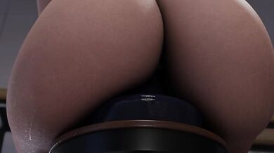 Bouncing on Bar Stool, Thick Booty Sways With Every Move