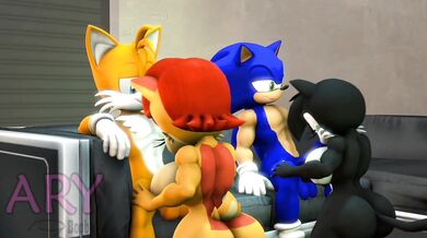 Milk and Honey: Sonic and Tails in a Naughty Orgy with Sally and Hershey