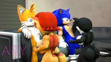Milk and Honey: Sonic and Tails in a Naughty Orgy with Sally and Hershey