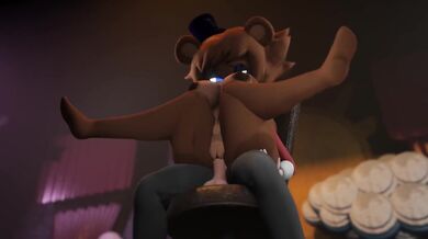 Frenni and her friend, Elliot the Skunk, get it on in the forest