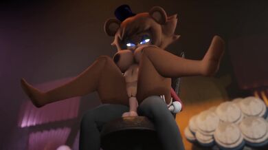 Frenni and her friend, Elliot the Skunk, get it on in the forest