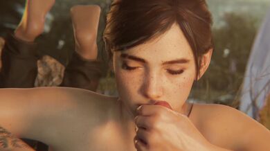 Ellie gets her feet teased by Bulgingsenpai while giving him a handjob in this epic 4K hentai video