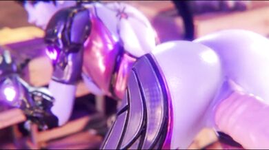 Watch The Bartender fucks with Widowmaker while Horse moans in the background