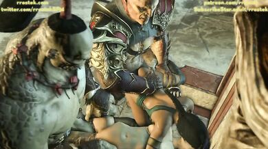 Sexy Ninjas in Action: Kitana and Jade Taking Turns with Rrostek