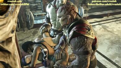 Sexy Ninjas in Action: Kitana and Jade Taking Turns with Rrostek