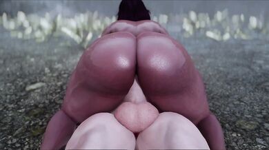 The Curvy Slut Cat Girl, with Her Huge Ass, is Fucked Hard by a Futanari Giant Cock!