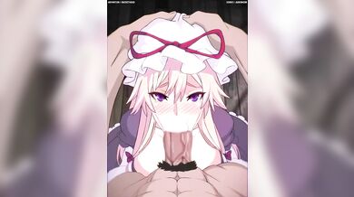 Yukari and Yakumo engage in a hot BJ session, with Buckethead erotica playing in the background