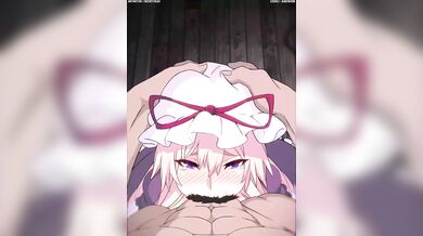 Yukari and Yakumo engage in a hot BJ session, with Buckethead erotica playing in the background