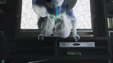 Watch this hentai animated video of a reptilian furry creature seducing a beautiful girl in the TV screen!