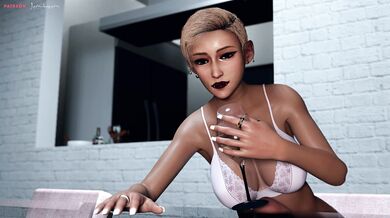 The male character is placed in his proper position by a group of GTS-enhanced women who take him on a ride he wont forget