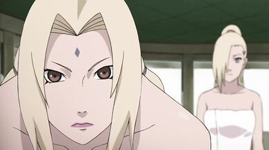 Sakura takes a sharp focus on Tsunades bountiful breasts as she kneels before the Hokage in this hot and steamy hentai scene!