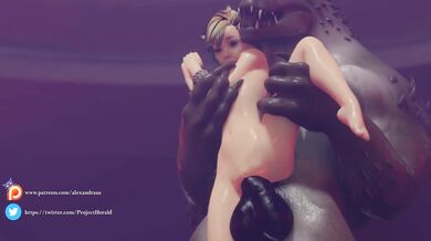 In this fantasy porn, a naive young girl is seduced by a giant lizard man and has her innocence taken away in the most sensual way