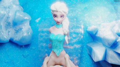 A frigid adventure of Elsa, trapped in a block of ice!