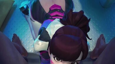 Overwatch Hentai: DVas POV Blowjob with Happy Ending [4K] Extreme Alt Yuri