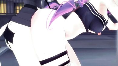 Hardcore Sexual Encounter: Hot MILF Towa Tokoyami and Shishiro Botan in a Steamy Threesome!