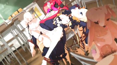 The Fate/Grand Order character Abigail, along with her waifu Wawa(Wa17), engage in a steamy hentai romp