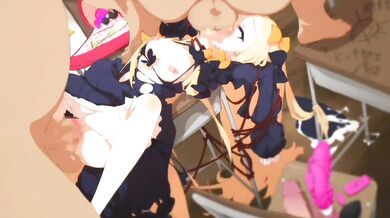 The Fate/Grand Order character Abigail, along with her waifu Wawa(Wa17), engage in a steamy hentai romp