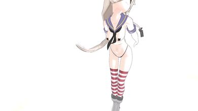Masturbating with Marine Dreams in MMD - Kososome Shimakaze R18 Hentai Video