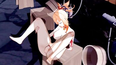Watch the XXX parody of Genshin Impact, where Yoimiya is being used as a weapon to satisfy every mans fantasy!