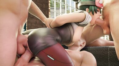 Watch as Kiriko gets double penetrated by a white man, in standard size, saving her ass with every thrust