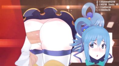 Sylvia gets fucked by a sexy female Aqua monster in this futa porn video!