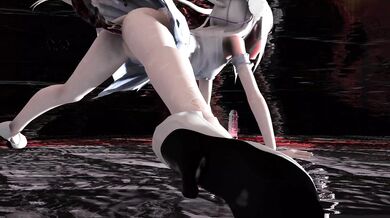 Riding the Hardwood: Ami and Her Two Big Black Dildos!