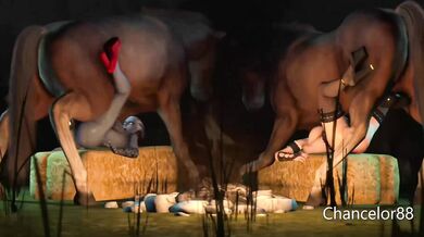 Watch these sexy girls ride their horse with pleasure and delight, while the man watches them from a distance, unable to control his erection!