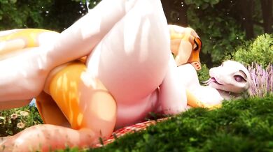 Hiking through the forest, you stumble upon a sexy couple having sex in the woods You cant resist joining in on their passionate encounter