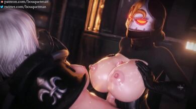 Warhammer and Bouquetman take on the forces of evil in a steamy battlefield romp