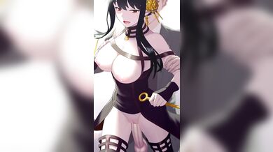 Watch the sexy blonde get doggy style X-rayed and consumed in this hot hentai video!