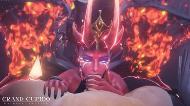 The Succubus Queen of Pain Takes on Dota Workers in a Blowjob Extravaganza - A Work in Progress!